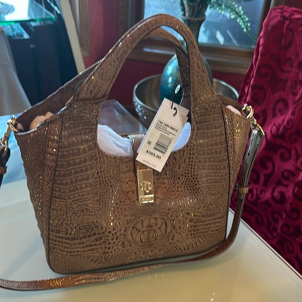 Brahmin Carla vintage gold mini melborne handbag